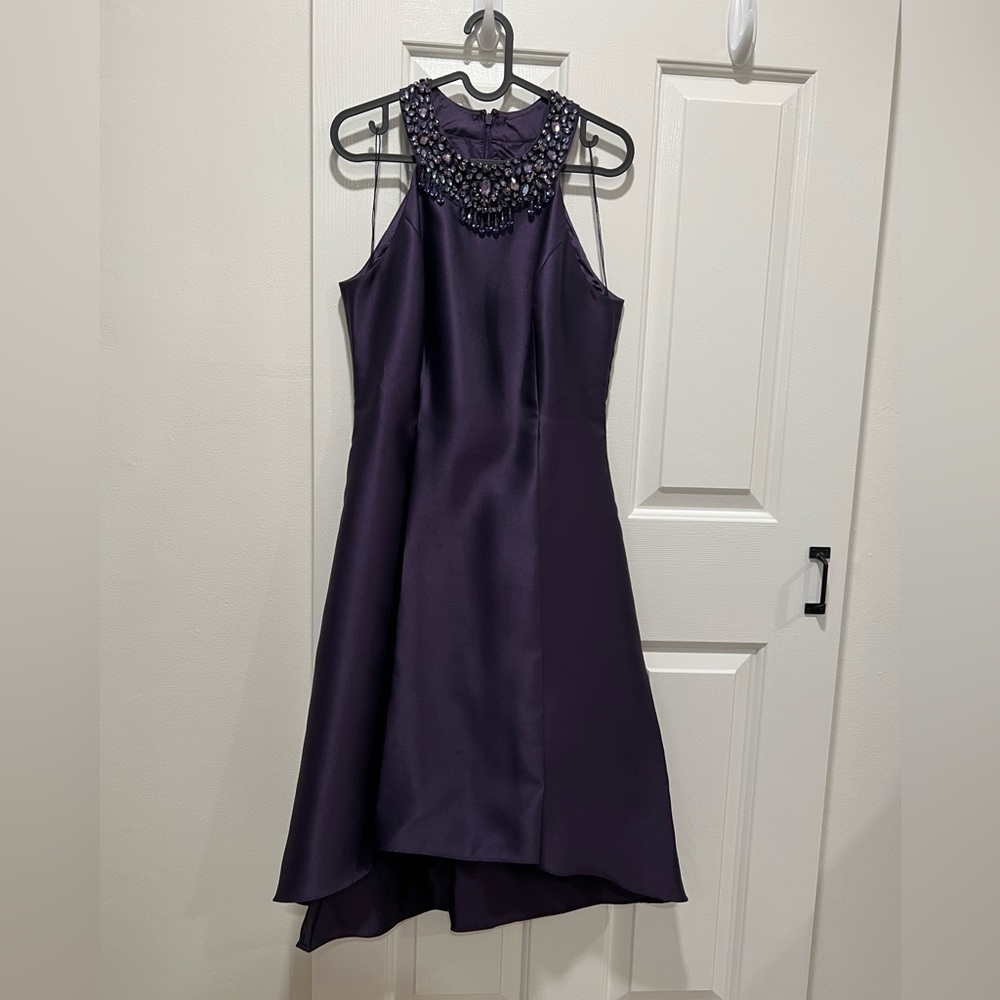 Adrianna Papell Rhinestone Hi-Low Dress